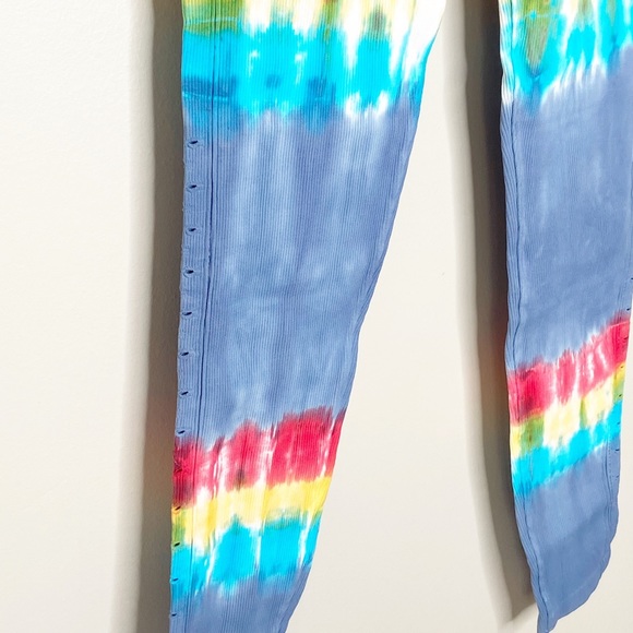 SOLD Spiritual Gangster Self Love Blue Tie Dye Leggings - Picture 4 of 8